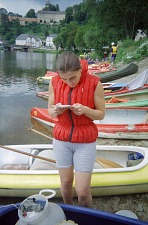 Carol s mapou v Rožmberku.