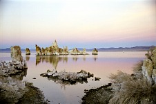 tufy při zípadu slunce