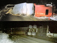 Overturned truck