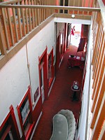 Corridor with shopping windows