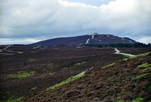 Top of Moel Fammau with a tower base