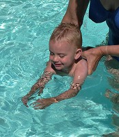 Our water sprite in the pool