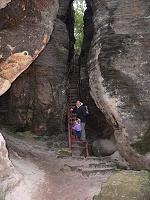 Among sandstone wall in Tisá