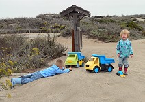 On the first available sand dune in Moss Landing