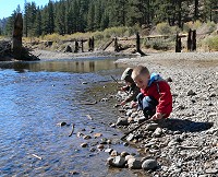 Kids by the river