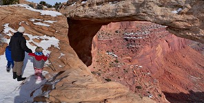 Family at Mesa Arch