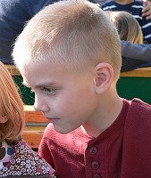 Tom on a little train in Vasona