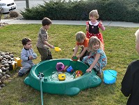 A basin in front yard