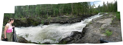 Falls on the upper Rogue were full of water