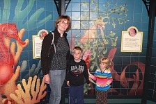 With granny at the aquarium