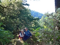 Kids at a mushroom(less) hunting hike on Russian Ridge.