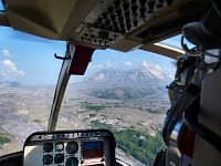 Vyhlídka z vrtulníku na Mt. St. Helens