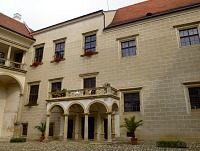 Nádvoří v Telči. Nádvoří v Telči.