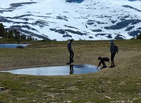 Bazének byl neuvěřitelně teplý.