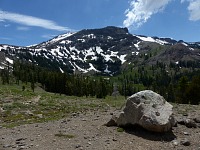 Pohled na Thimble Peak nad Devil's Corral, kterým jsme přišli.