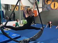 Lisa at a circus school.