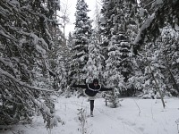 Zatím pěšky, ale je to i na běžky.