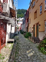 Bergen: našli jsme tu krásné zadní uličky.